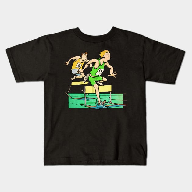 Hurdle Race Kids T-Shirt by koolteas